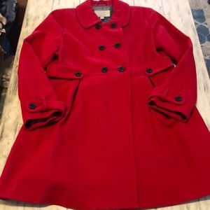 Red Wool Women’s Dress Coat